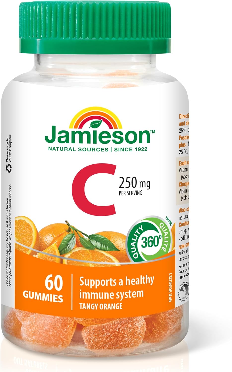 Jamieson C Gomitas 250 mg naranja 60 gomitas