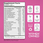 SELF NUTRITION Multivitamínico Vegano para Mujeres - 28 Nutrientes - 1 Dosis Diaria - 60 Días