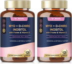 Totaria Inositol para Mujeres con Vitamina D3 y Folato - Complejo Myo-Inositol y D-Chiro Inositol 40:1 (Vitamina B8) - Pack de 2 botes