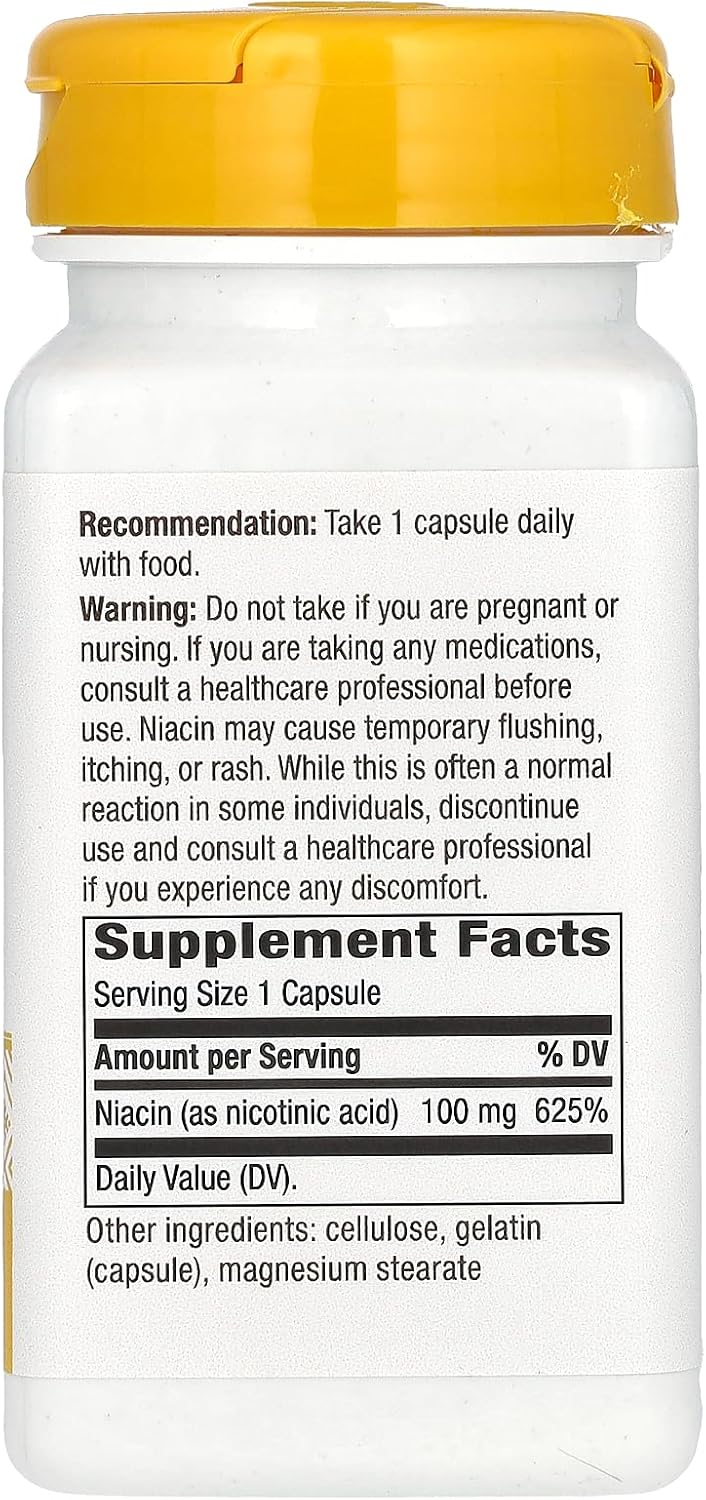 Nature's Way Niacina 100mg – 100 Cápsulas
