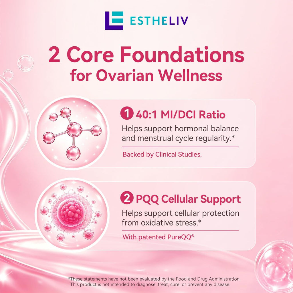 ESTHELIV Myo-Inositol + D-Chiro & PQQ 40:1 - 120 Cápsulas