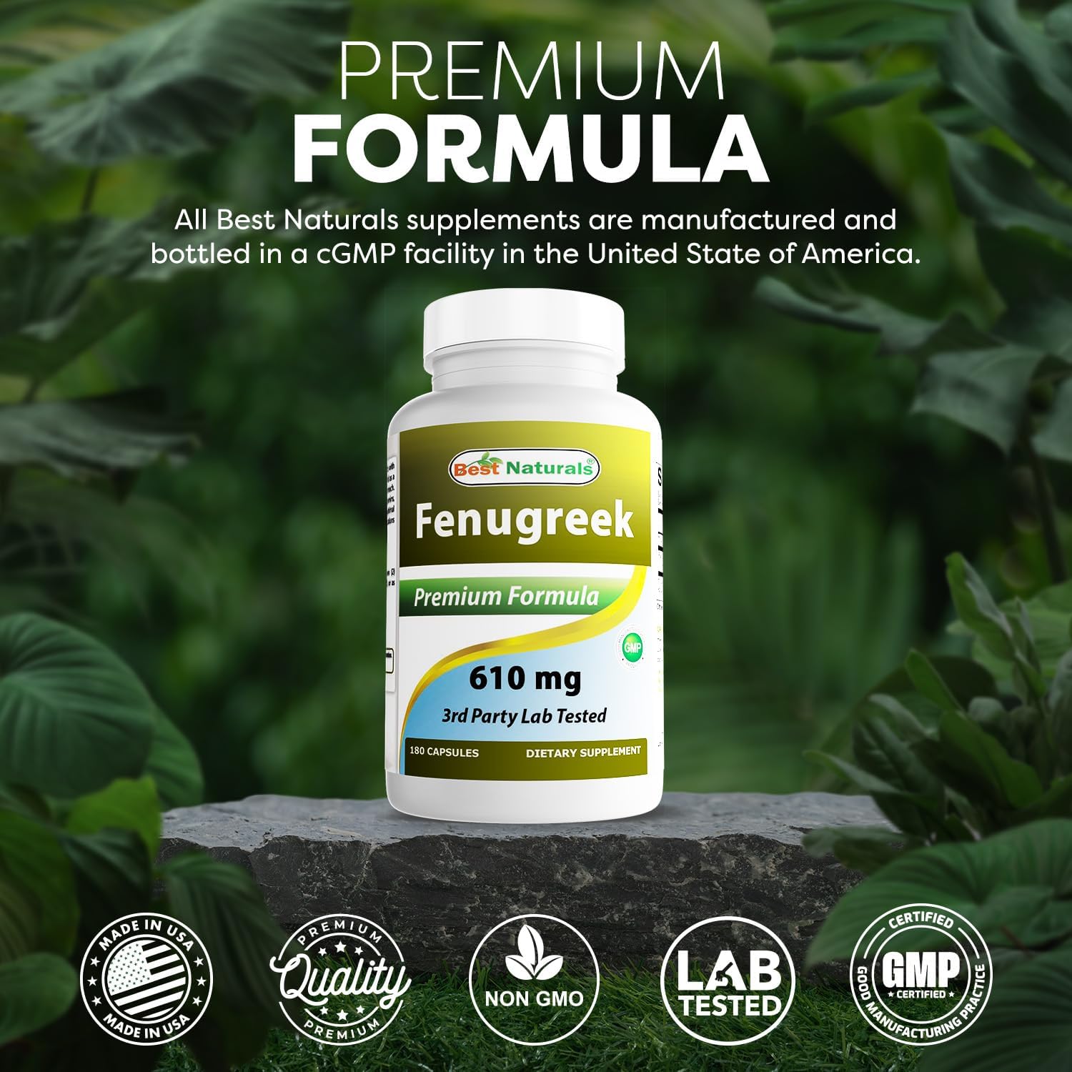 Best Naturals Fenogreco Semilla 610 mg 180 Cápsulas