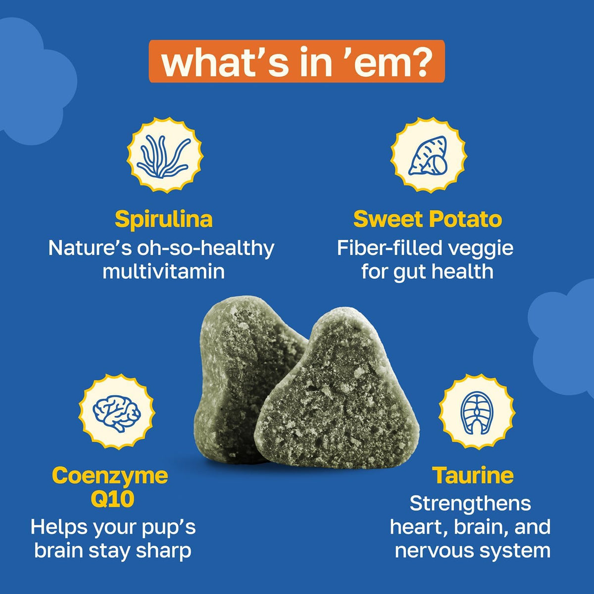 Happy Paws Cognitive Taurine Supplement for – CoQ10 : La coenzima Q10 es un potente antioxidante que favorece la – Image 3