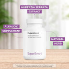 Supersmart - Huperzina-A 100 mcg al día - Suplemento de extracto alcaloide | Sin OGM y Sin Gluten - 120 Cápsulas Vegetales