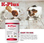 K-Plus Citrato de Potasio + Arándano Gránulos para Perros y Gatos – 60 Dosis