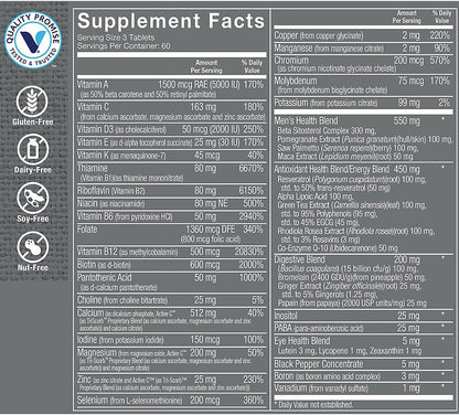 The Vitamin Shoppe Ultimate Man Multivitamínico para Hombres - 180 Comprimidos – Image 3