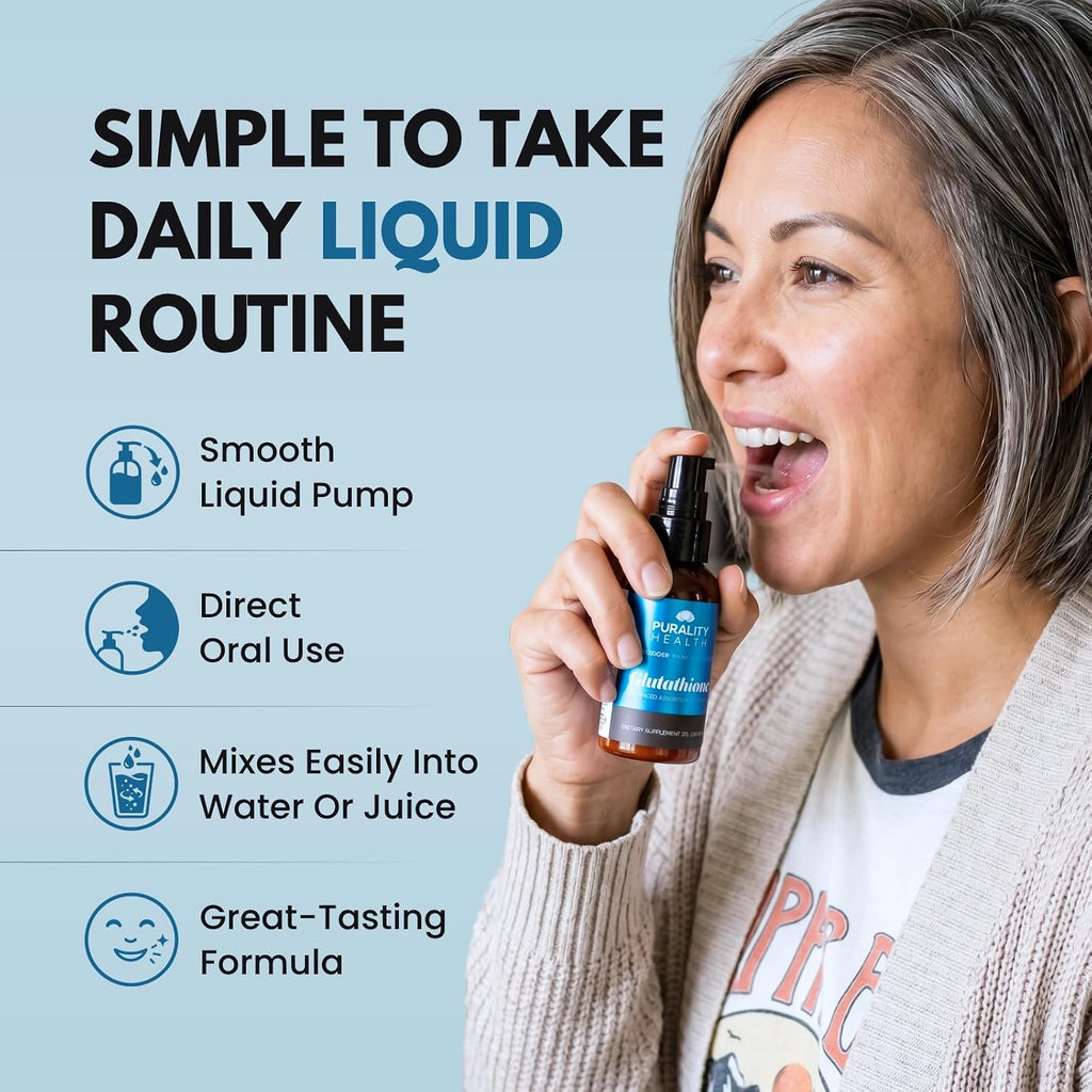 PuraTHRIVE Glutatión Liposomal Nano con Vitamina C | 30 Días de Suministro | Sabor Piña