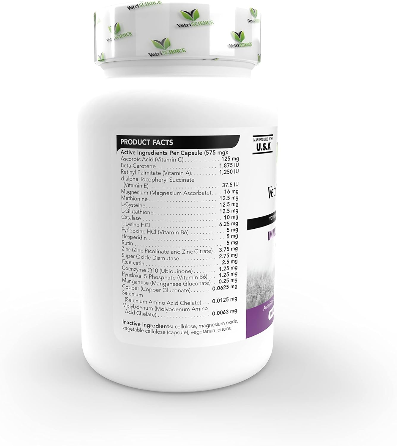VetriScience Immunity Health Immune Plus Cápsulas para Perros Medianos y Grandes, 60 uds.