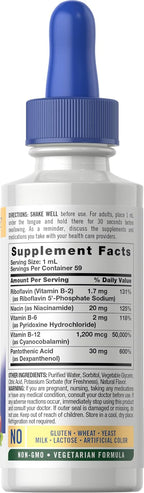 Carlyle Complejo B Sublingual - 60 ml - Gotas Líquidas con Vitamina B12 - Sabor a Bayas - Suplemento Vegetariano, No GMO, Sin Gluten
