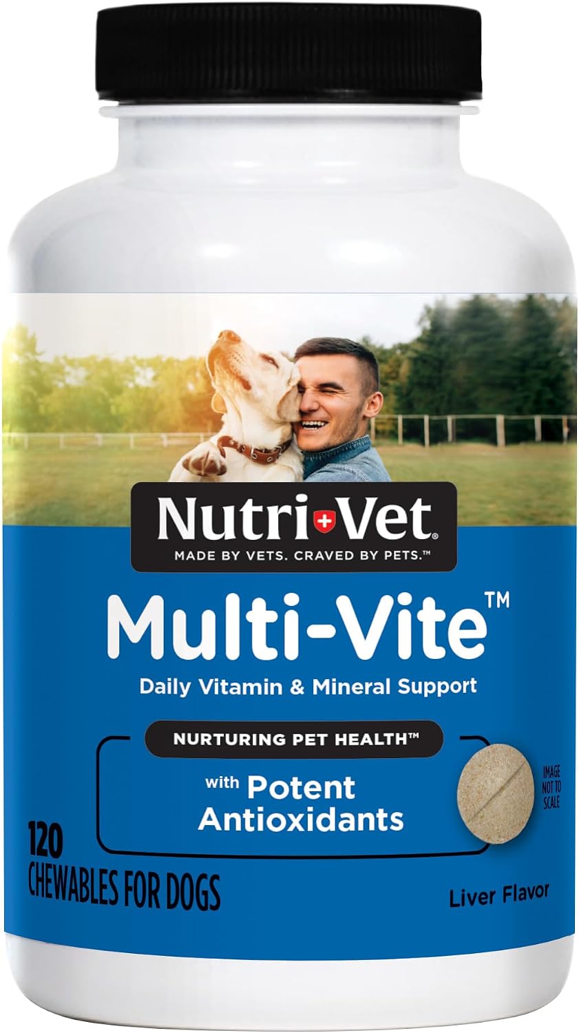 Nutri-Vet Multi-Vite Masticables Multivitamínicos para Perros Adultos - 60 Unidades