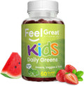 Feel Great Super Green Gummies para Niños | Gominolas de Frutas y Verduras | Multivitamínico Vegano