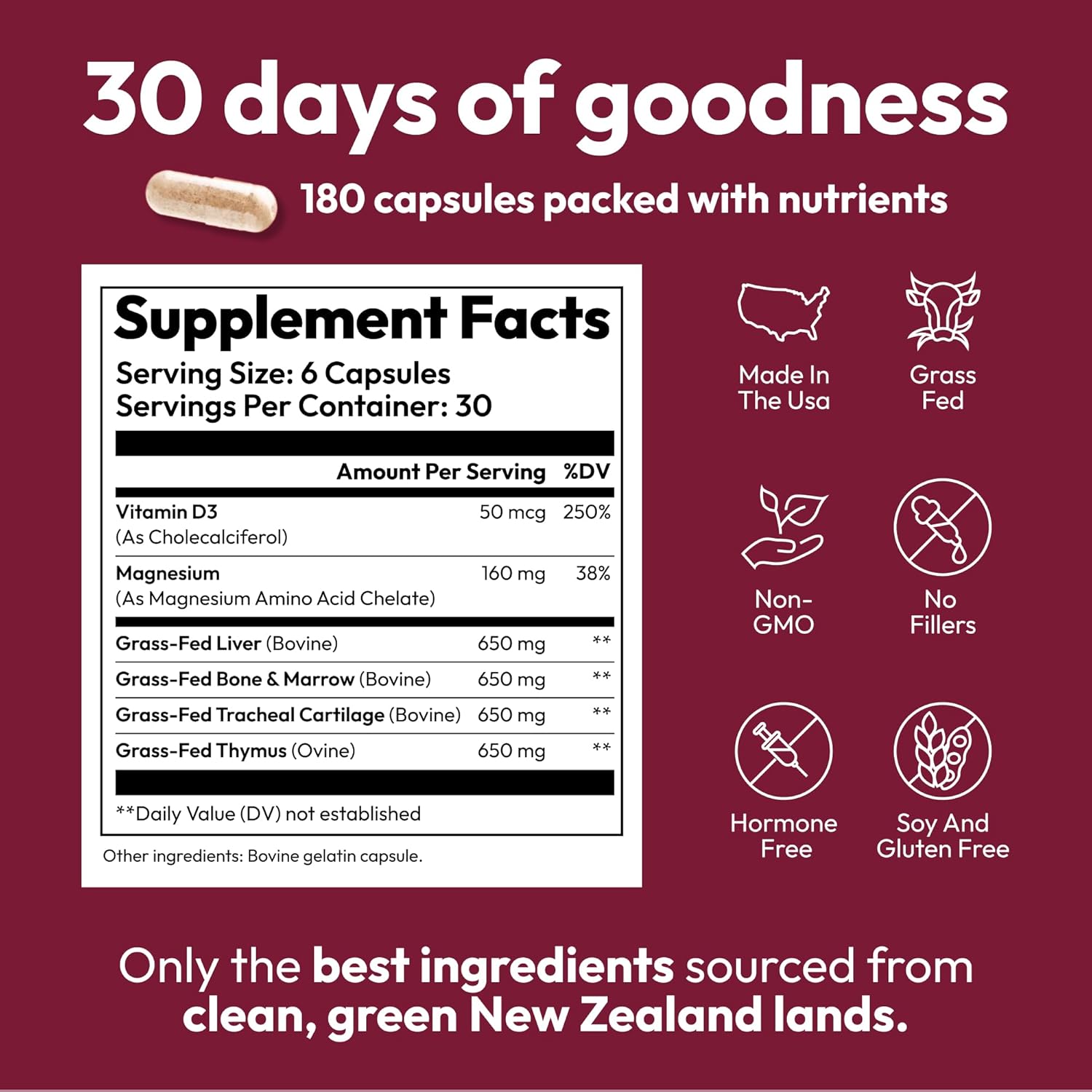 Strong Jaw Gum Restore - Suplemento para la Salud de Encías y Dientes, 180 Cápsulas