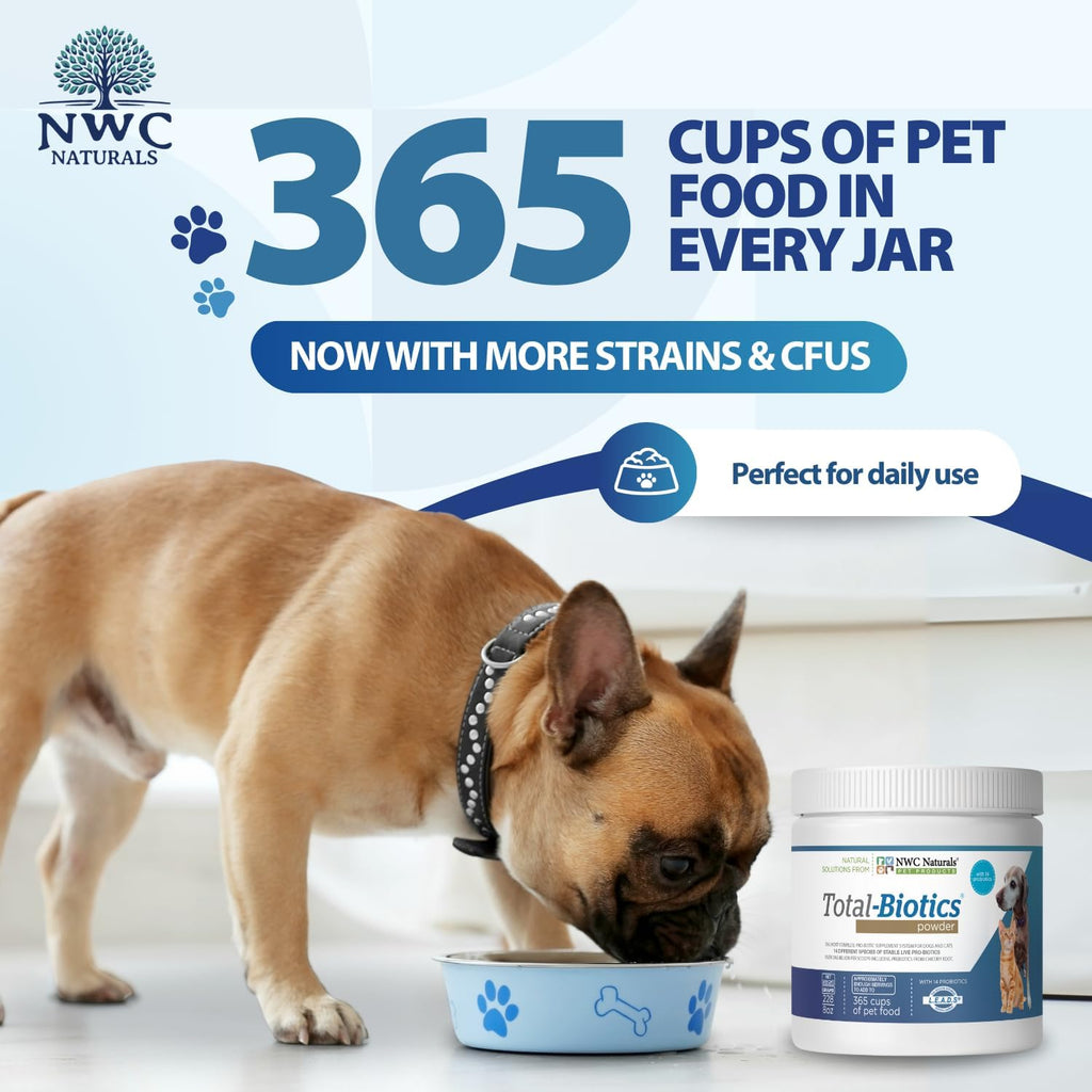 Total-Biotics Probióticos para Perros y Gatos - 365 Dosis, 8 oz