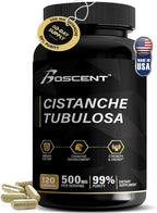 Cistanche Tubulosa Extract 500mg – 120 Cápsulas – 50% Echinacósidos, 10% Acteósidos | Suplemento Natural para Energía y Bienestar