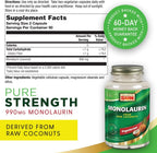 Monolaurin 990 mg - 90 Cápsulas Veganas