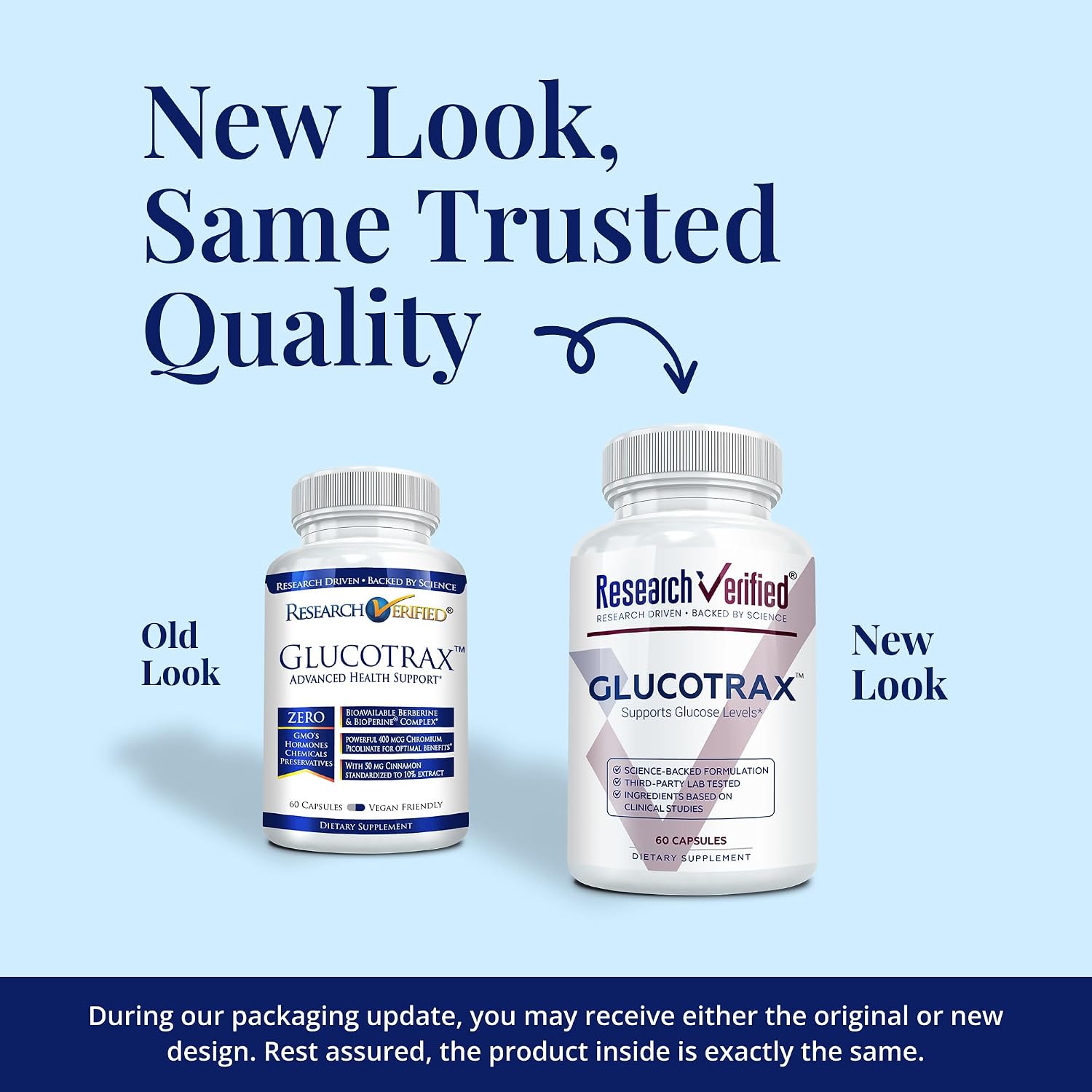 Research Verified Glucotrax - Berberina, Cromo Picolinato, Canela, Gymnema - 180 Cápsulas