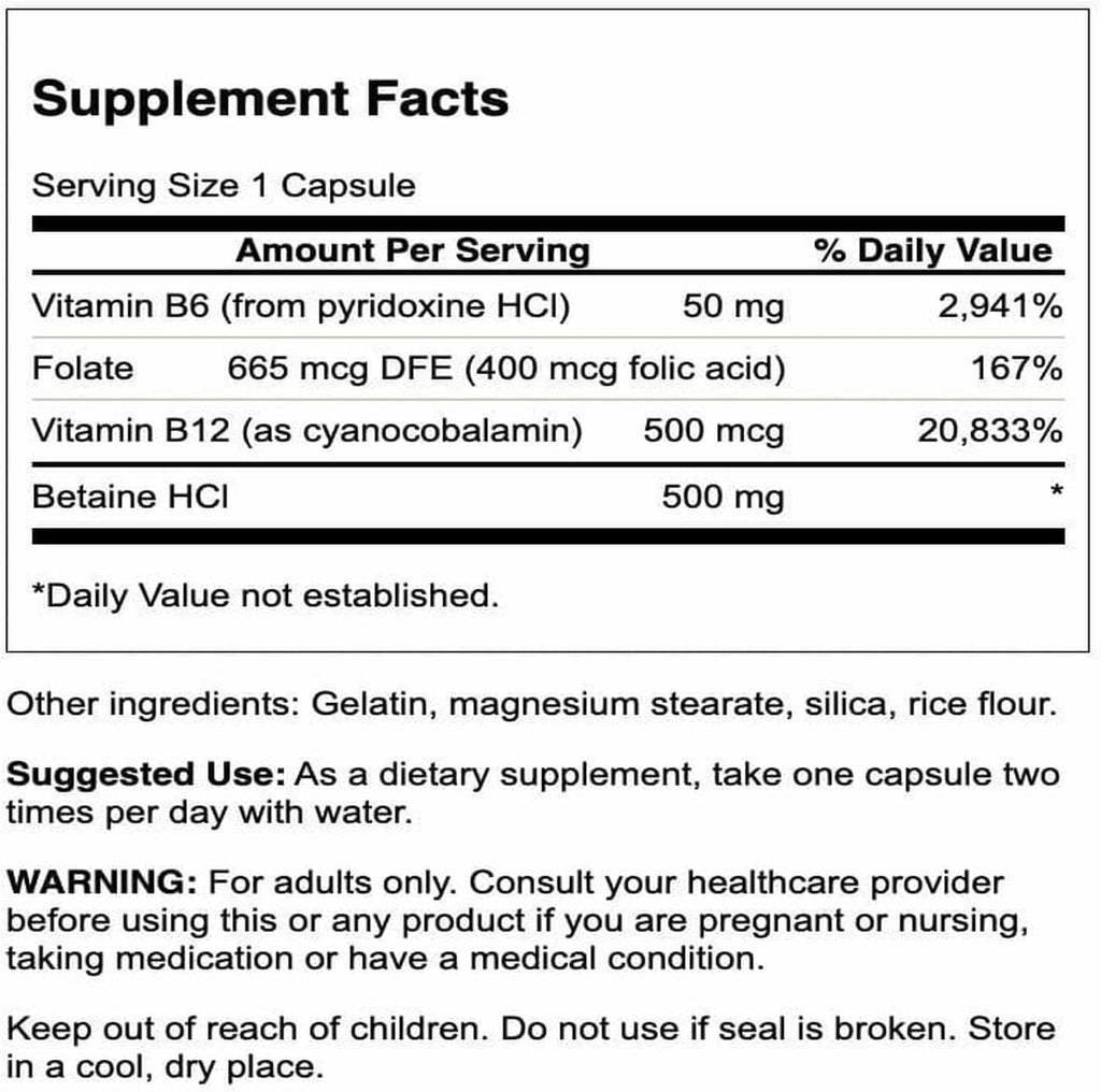Swanson Homocysteine Formula - 120 Capsules