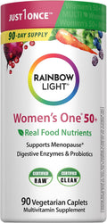 Rainbow Light Women's One+ Multivitamin 50 Plus | 90 Comprimidos | Apoya la Menopausia | Nutrientes de Alimentos Reales, Enzimas Digestivas y Probióticos
