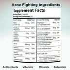 Clear Skin Acne Vitamins - Cápsulas para Piel Limpia con B5, Zinc y Vitex