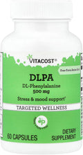 Vitacost DLPA, 500 mg, 60 Cápsulas - DL-Fenilalanina
