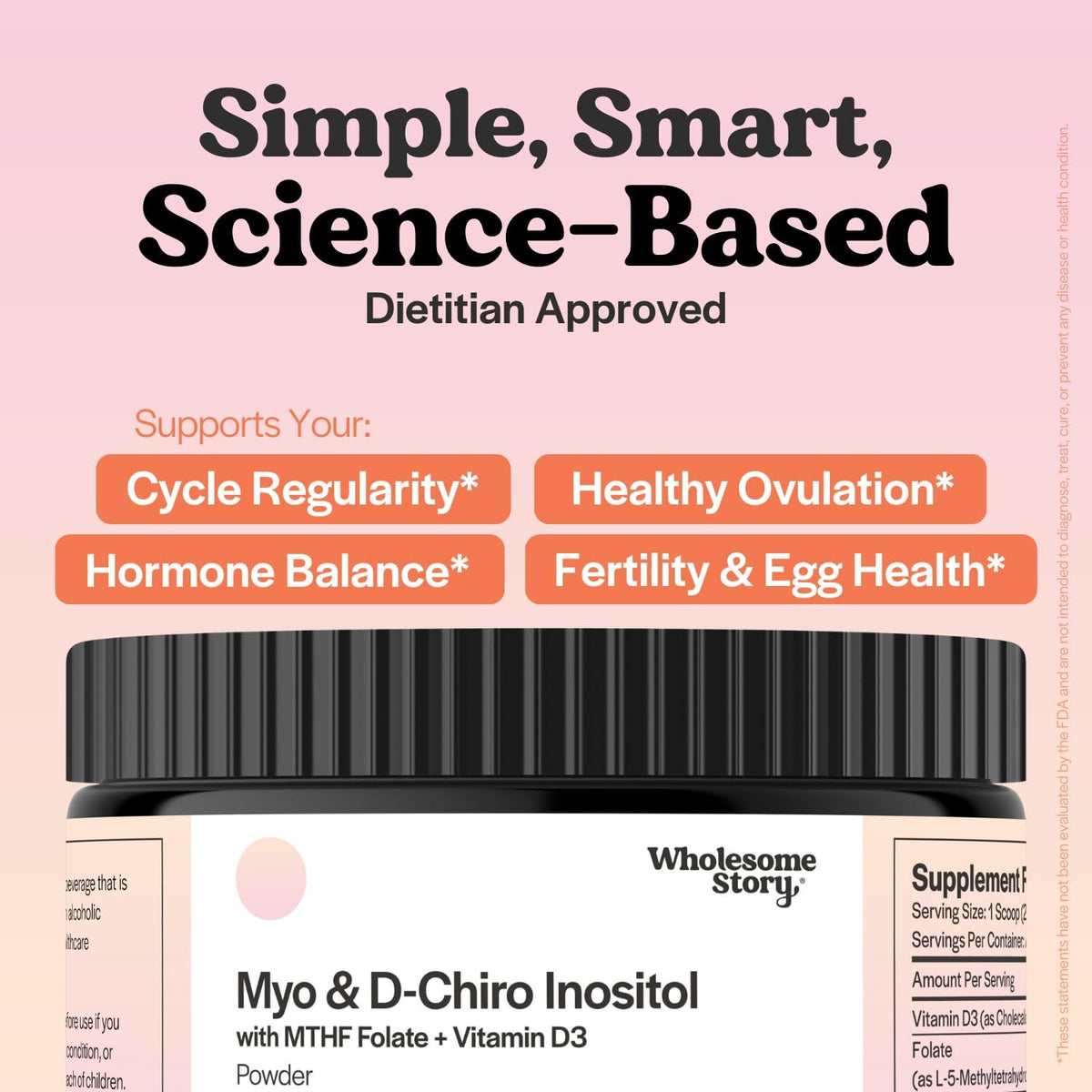 Suplemento de Inositol en polvo con Folato MTHF + Vitamina D3 | Myo-Inositol y D-Chiro Inositol | Vitamina B8 | 30 porciones – Image 2