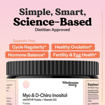 Suplemento de Inositol en polvo con Folato MTHF + Vitamina D3 | Myo-Inositol y D-Chiro Inositol | Vitamina B8 | 30 porciones – Image 2