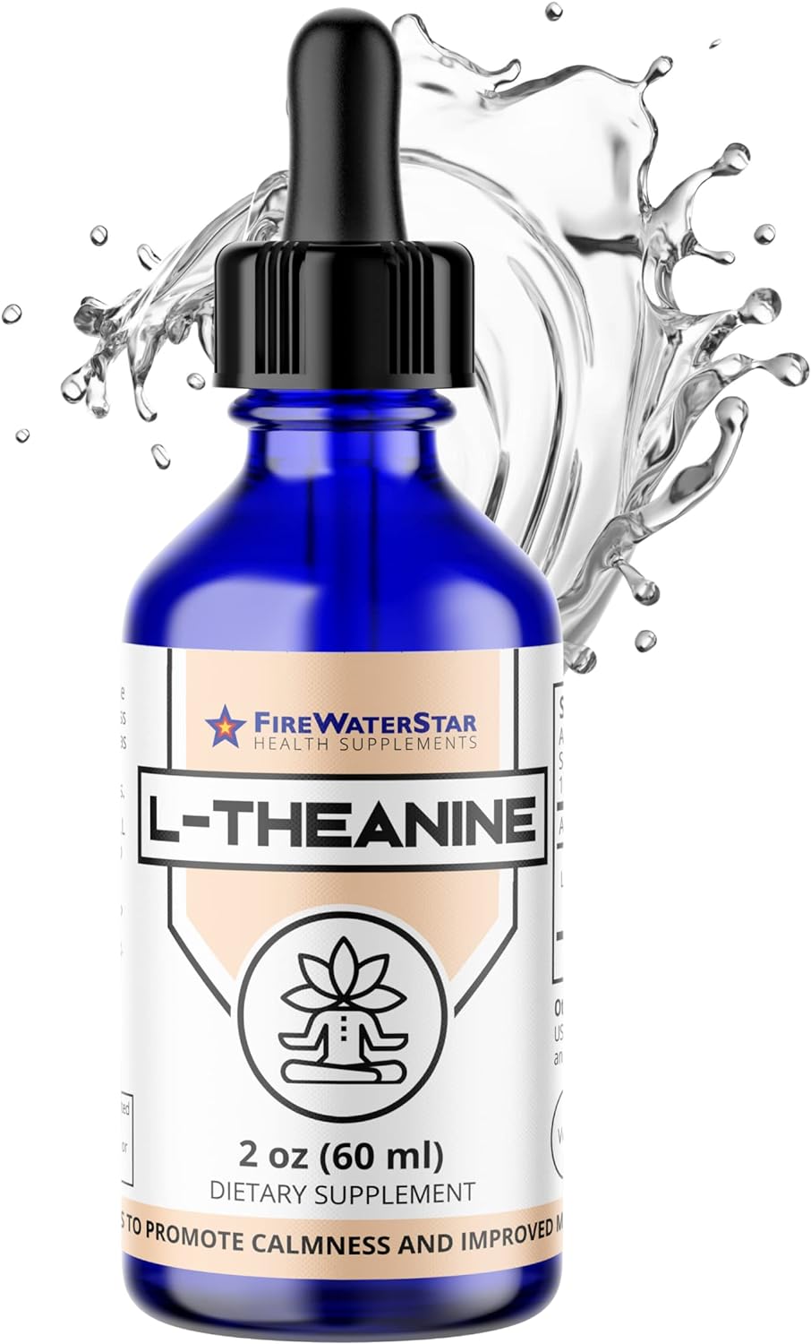 FWS L-Teanina Gotas Líquidas - 200mg por dosis, L-Teanina Pura 99%, Orgánico, Vegano