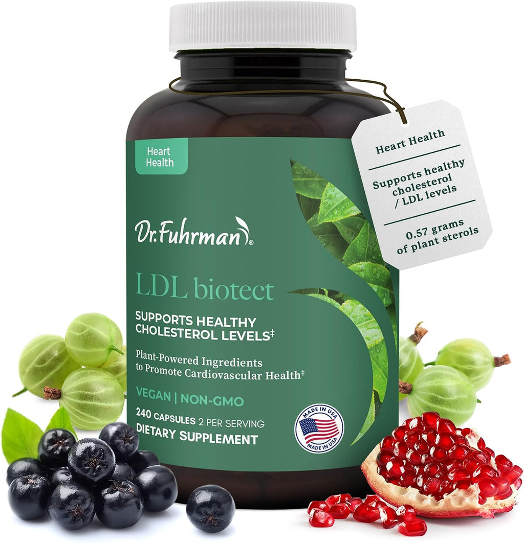 Dr. Fuhrman's LDL Biotect - Suplemento con Esteroles Vegetales y Extractos Orgánicos - 240 Cápsulas