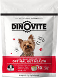 Dinovite Probióticos para Perros, Polvo Probiótico para Perros Pequeños (1-18 lb), Salud Digestiva y Piel con Omega-3, 30 Porciones