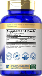Carlyle Ácido Fólico 800 mcg – 400 Comprimidos Vegetarianos
