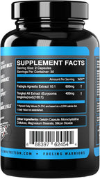 eFlow Nutrition Fadogia Agrestis + Tongkat Ali - Complemento Natural 2 en 1 para Rendimiento y Bienestar Hormonal - 60 Cápsulas