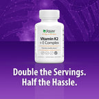 Jigsaw Health Complejo de Vitamina K2 + E | Promueve Huesos Saludables | 60 Softgels | 60 Días de Suministro
