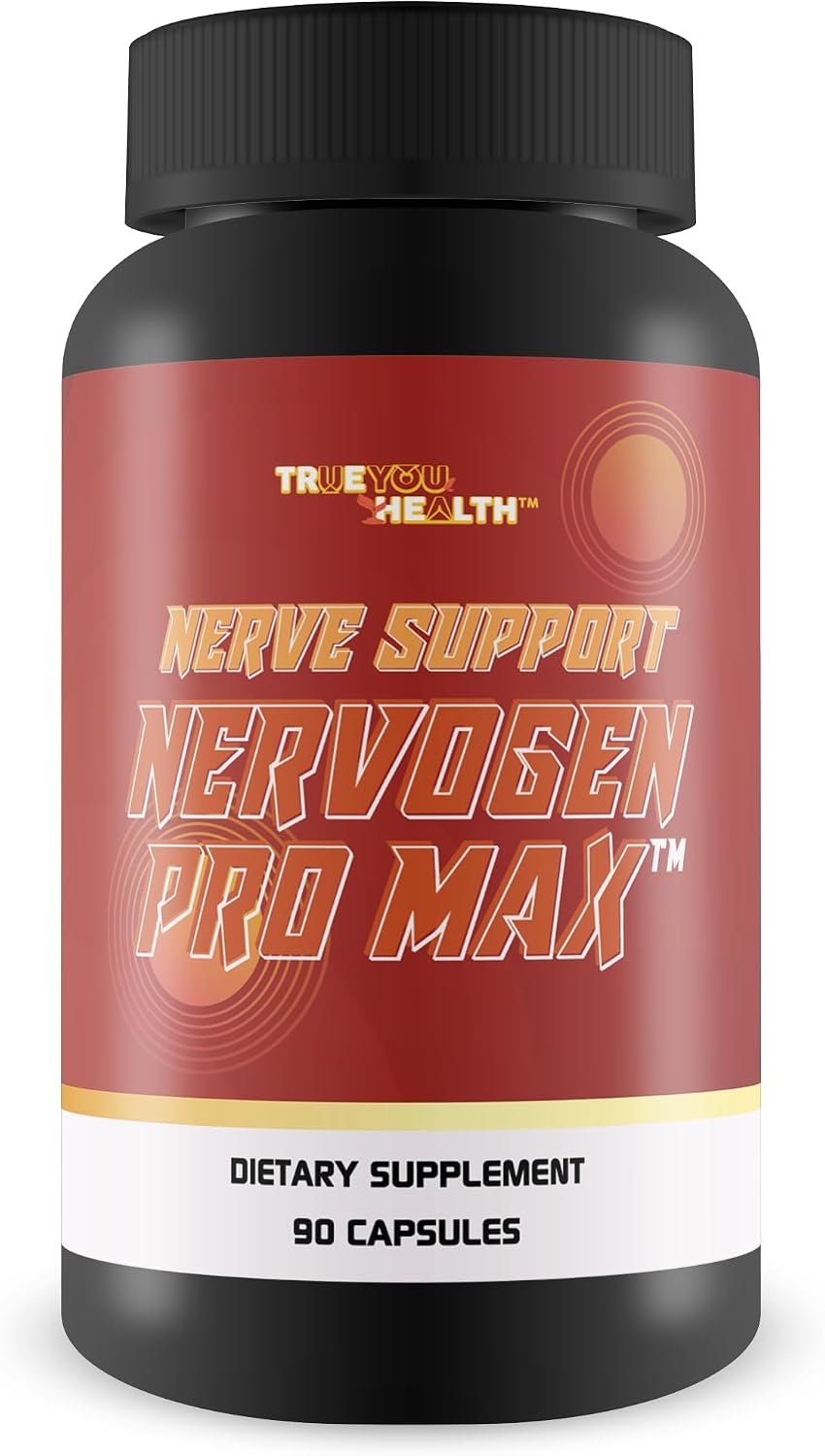 Nerve Support Nervogen Pro Max - Fórmula Premium para la Salud Nerviosa con Vitamina C, D y Cúrcuma