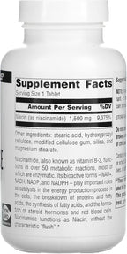 Source Naturals Niacinamida 1500mg Vitamina B-3 Liberación Prolongada - 100 Comprimidos