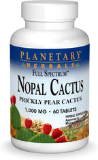 Planetary Herbals Full Spectrum Nopal Cactus 1000mg - 60 Comprimidos | Antioxidante Natural