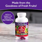 GOVANA Fruits & Veggies - Suplemento con 16 Frutas y 16 Verduras, Té Verde y B12, Cero Carbohidratos