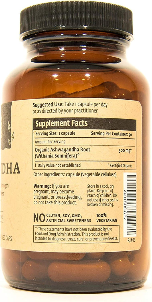 ISHA Ashwagandha - Suplemento Natural, 500 mg por Cápsula (90 Cápsulas Veganas)