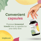 Brightcore Nutrition - Kimchi One, Cápsulas de Kimchi en Polvo, Probióticos, Enzimas y Antioxidantes, Suplemento para la Salud Intestinal, Sin Gluten, 90 Cápsulas Veganas