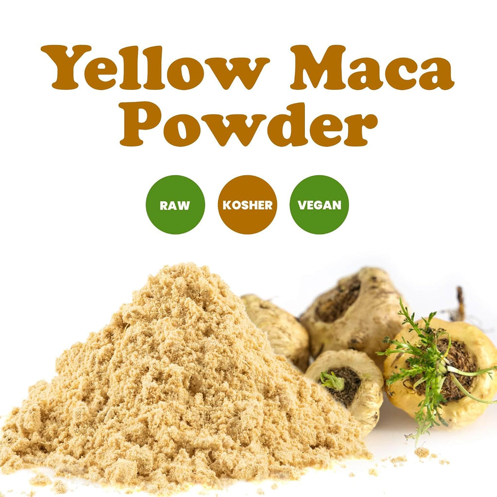 Food to Live Maca Amarilla en Polvo, 7,26 kg – Raíz de Maca Cruda Molida, Vegana, Kosher, Keto, Sin Gelatinizar, Rica en Vitamina C