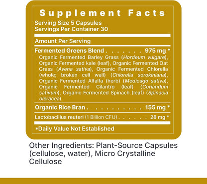 Premier Research Labs Probiotic Fermented Greens - Super Greens Fermentados con Probióticos, 150 Cápsulas – Image 6