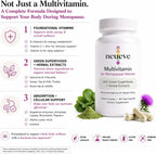NeuEve Multivitamínico para la Menopausia - Sin Hormonas - Con Superalimentos Verdes - 120 Cápsulas Veganas