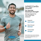 EuroMedica A•D•K2 Cardio Health – Suplemento Cardiovascular con Vitaminas A, D3 y K2 – 60 Cápsulas Blandas