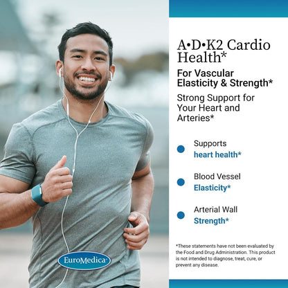 EuroMedica A•D•K2 Cardio Health – Suplemento – Vitamina A: contribuye al funcionamiento normal del sistema – Image 3