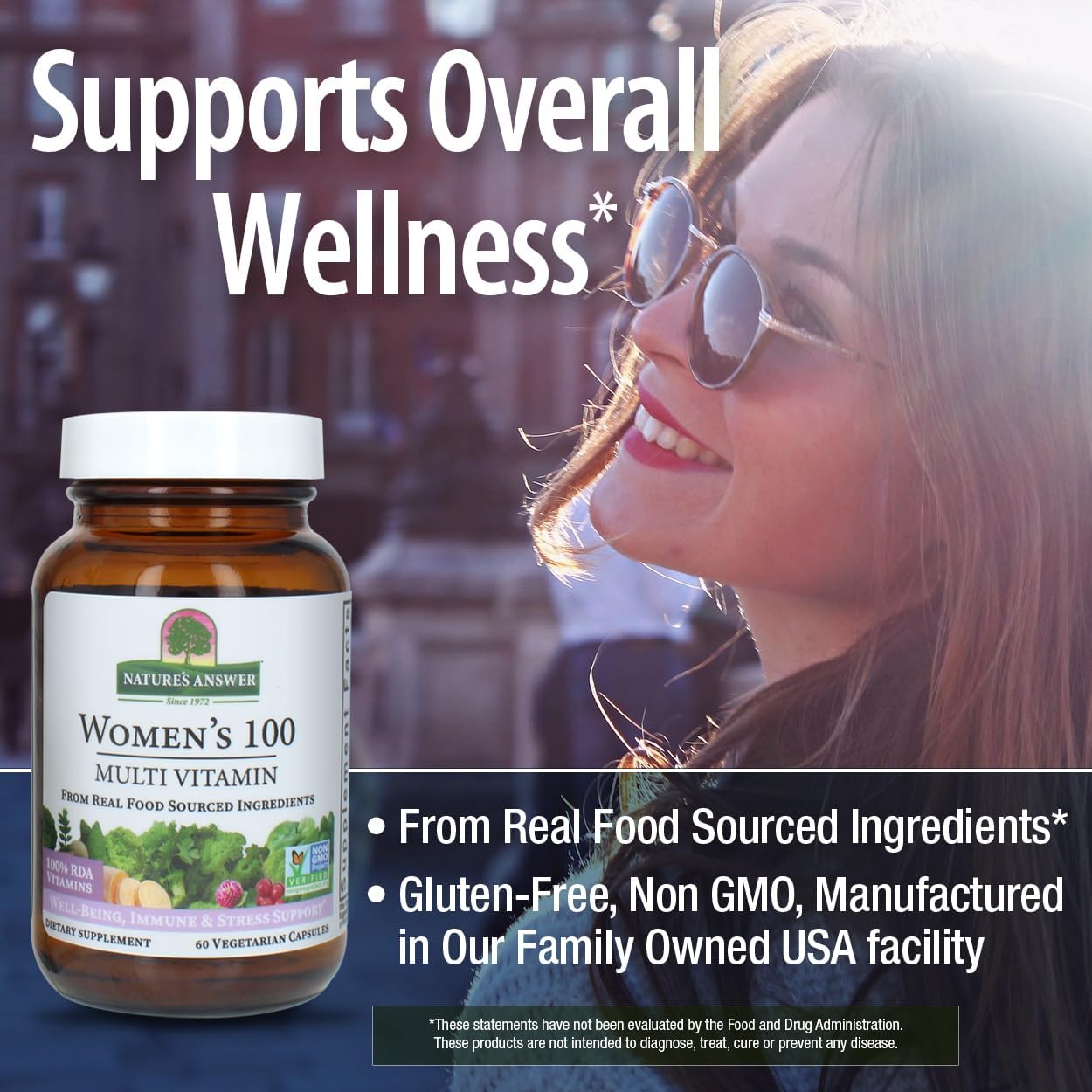Nature's Answer Women's 100, Multivitamínico para Mujeres, 60 Cápsulas Vegetales