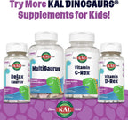 KAL Vitamin D-Rex Chewable for Kids, Vitamin D3 400 IU, Bubblegum Flavored, 90 Dinosaur Shaped Tablets