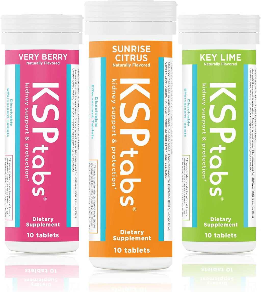 KSPtabs Key Lime - Suplemento natural de hidratación y salud renal, 3 paquetes