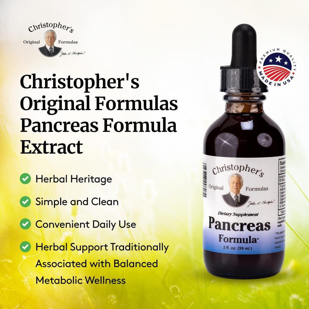 Christopher's Original Formulas - Fórmula Extracto de Páncreas, 59 ml