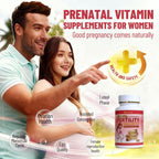 Wins Town Fertility Tablets - Vitaminas Prenatales para Mujer, 60 Comprimidos
