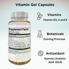 Innate Skin Cápsulas de Aceite de Onagra y Vitaminas A, D3 y E para el Acné - 60 Cápsulas Blandas