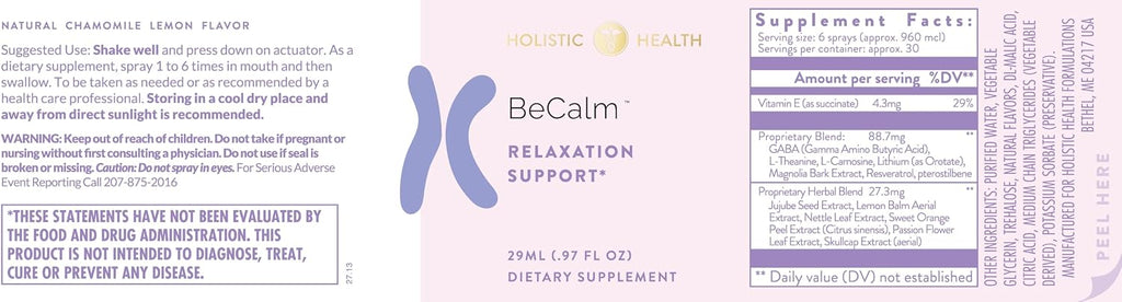 Holistic Health BeCalm Spray de Vitamina B12, 29 ml